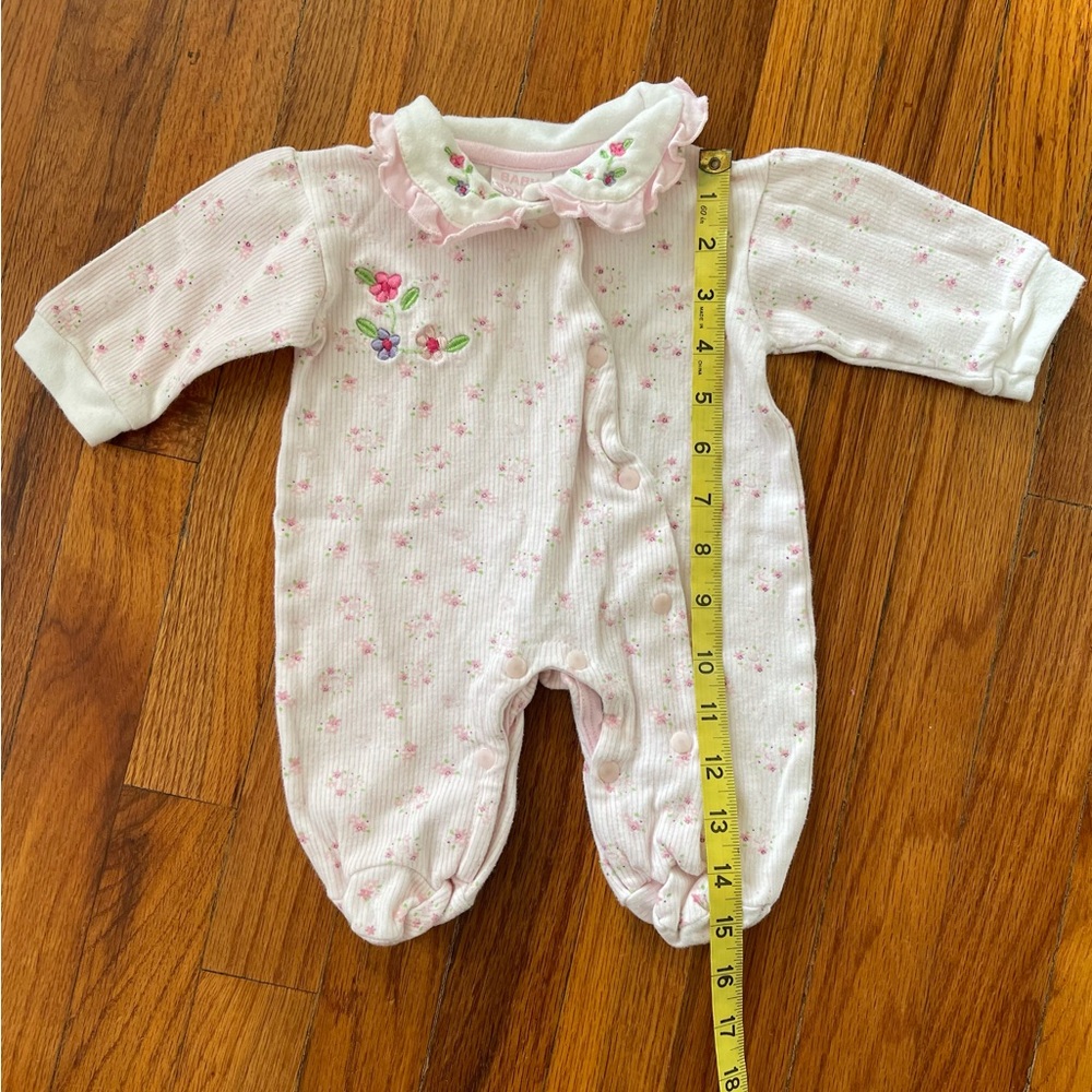 Vintage Floral Pink Baby One Piece Romper